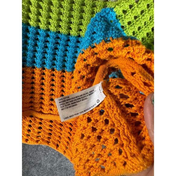 Wild Fable Sweater Women M Square Neck Pointelle Pullover Hippie Boho Festival - Picture 5 of 7